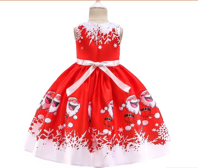 พร้อมส่ง ชุดเดรส คริสต์มาส ทรง แขนกุด