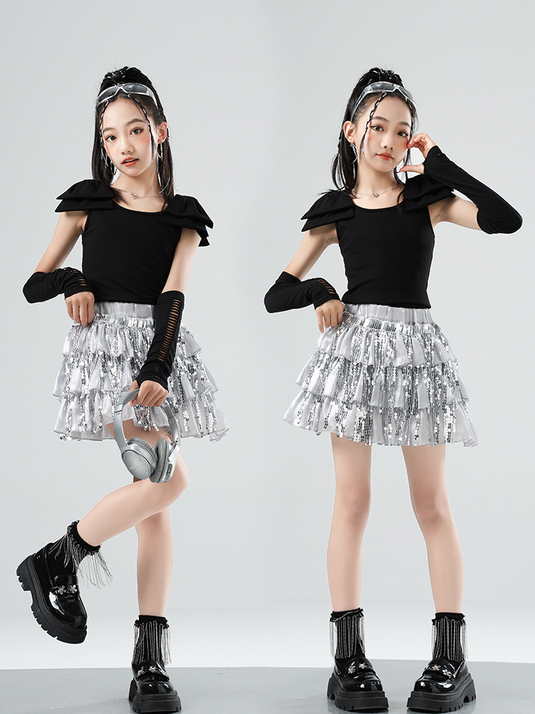 friendly4kidชุดเต้น เซ็ตเสื้อดำ ชมพู+กางเกงสั้น/กระโปรง**เปิดจอง