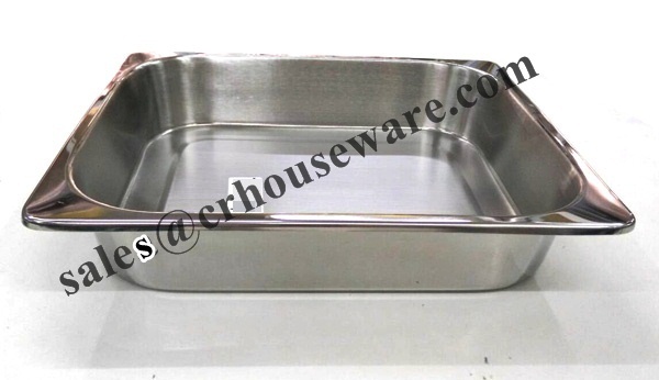 อ่างอาหารสเตนเลส 1/2 ตื้น 6.5 cm. 005-100-000-002