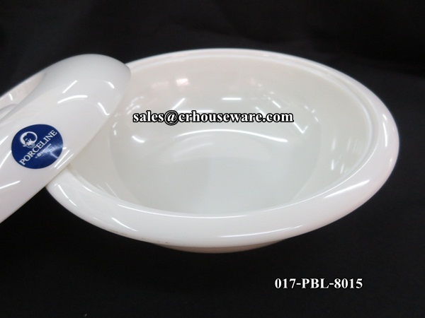 Porceline ชุดโถข้าวพร้อมฝา 9 นิ้ว 017-PBL-8015,Set of rice bowl with lid 9 inches