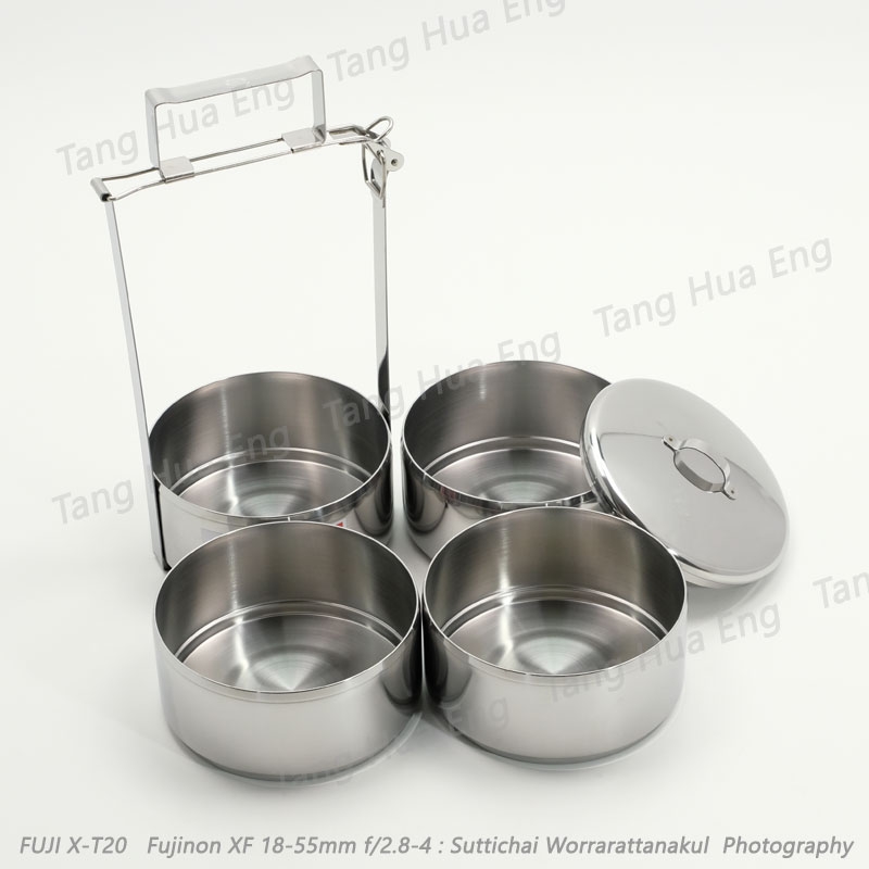 ปิ่นโตสเตนเลส 14 ซม. 4 ชั้น 14/4 ตราพระอาทิตย์