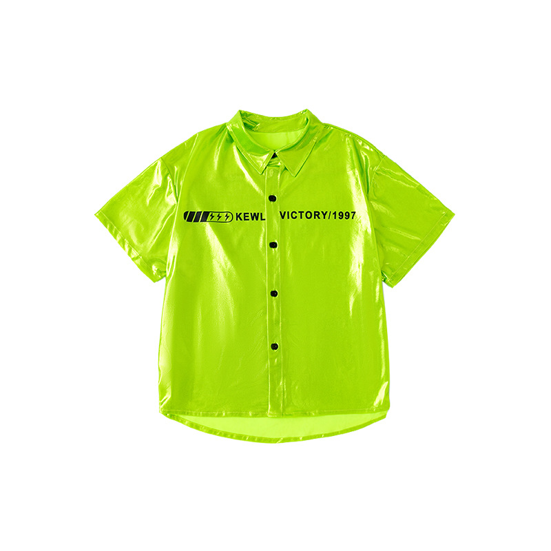 พร้อมส่ง ชุดเต้น เซ็ต เสื้อเชิ๊ต นีออน+กางเกง/กระโปรง