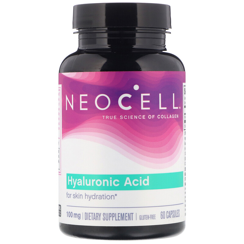 (Pre order)Neocell, Hyaluronic Acid, Nature's Moisturizer, 60 Capsules ช่วยกักเก็บความชุ่มชื้น เพิ่มความยืดหยุ่นเรียบเนียนให้กับผิวพรรณ บำรุงข้อต่อและสายตา