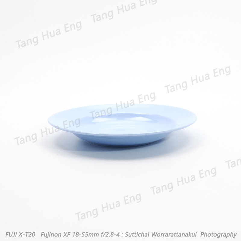 จานทรงลึก 8นิ้ว ตรายูนิก้า P907-8 สีครีมขาว/สีฟ้า