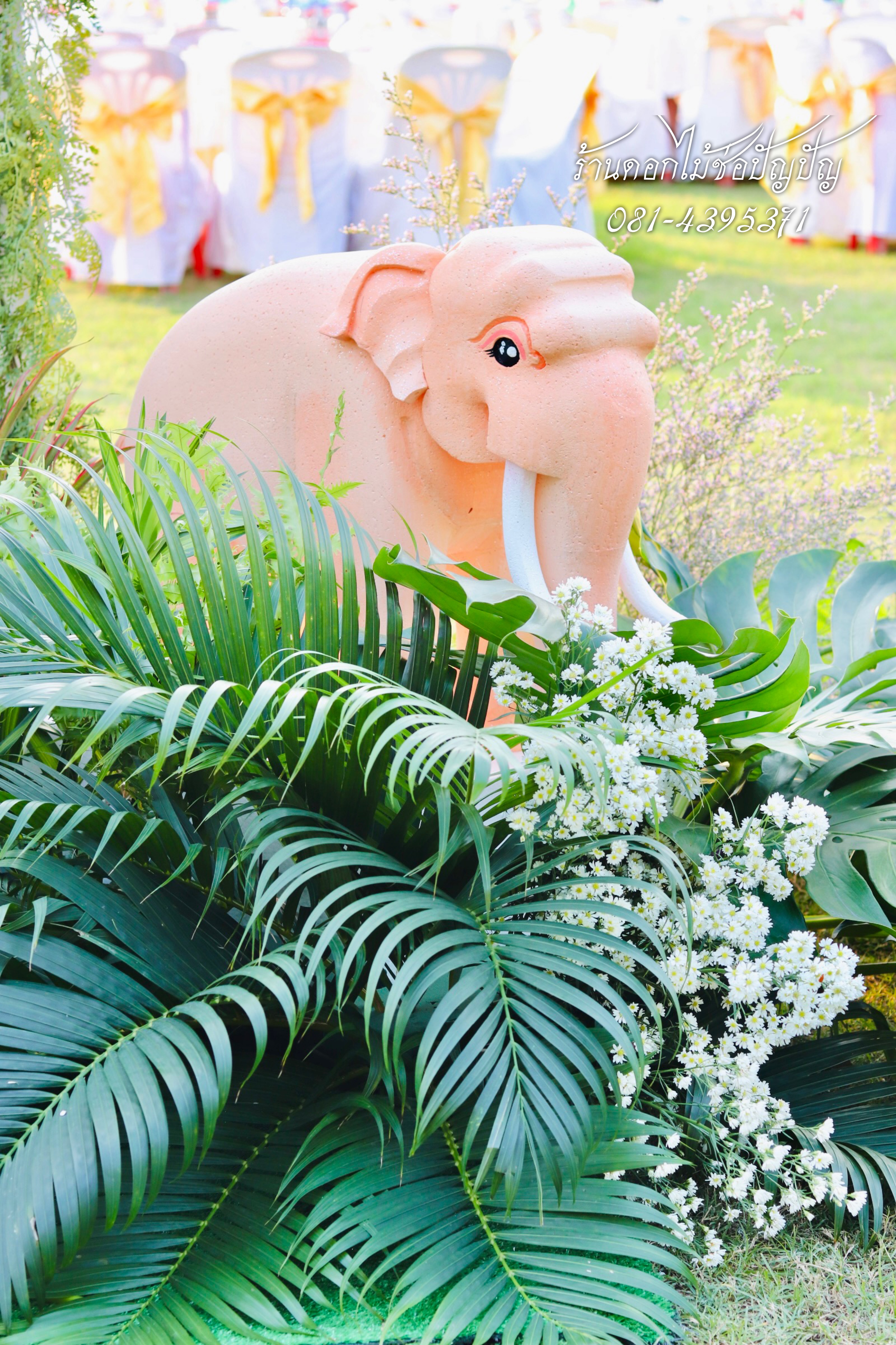 แบคดรอปงานอุปสมบท แบบป่าหิมพานต์