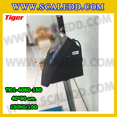 เครื่องชั่งน้ำหนักดิจิตอล พิกัด150kg ความละเอียด 10g ยี่ห้อ TIGER รุ่น TI-01 ขนาดแท่นชั่ง40*50cm (เครื่องชั่งผ่านตรวจรับรองจากสำนักชั่งตวงวัด)