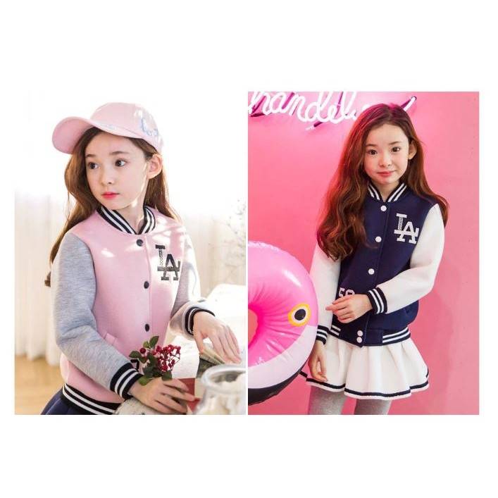 ชุดกันหนาว เซ็ตเสื้อแจ๊คเก็ต สีชมพู+เลกกิ้งกระโปรง