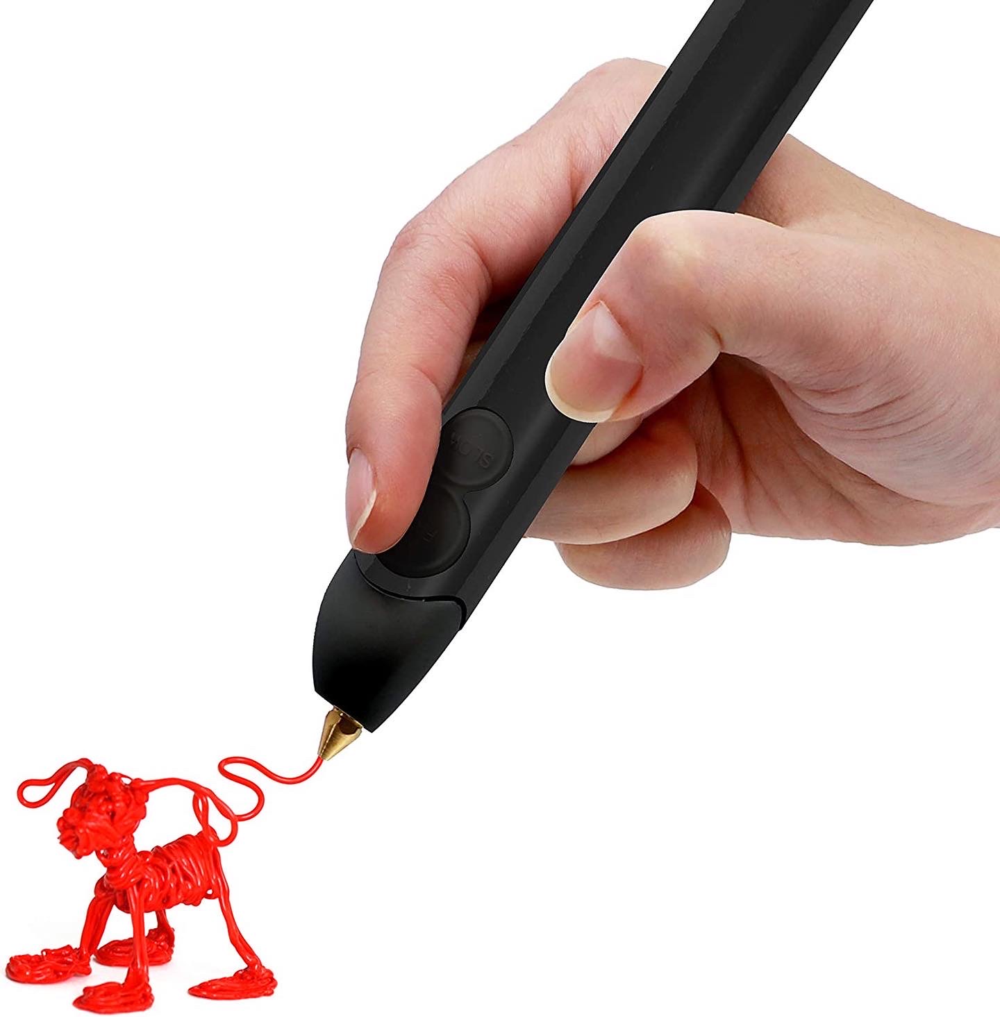 ปากกาสร้างของ 3 มิติ 3Doodler Create+ 3D Printing Pen for Teens, Adults & Creators! - Black (2022 Model)