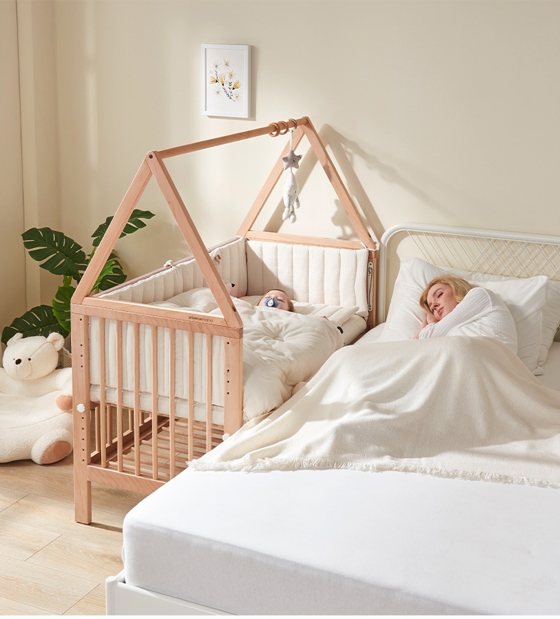 เตียงนอนไม้โครงบ้านสำหรับเด็ก WB3 + ปรับระดับได้ สามารถปรับเป็นโต๊ะเขียนหนังสือ TB10133