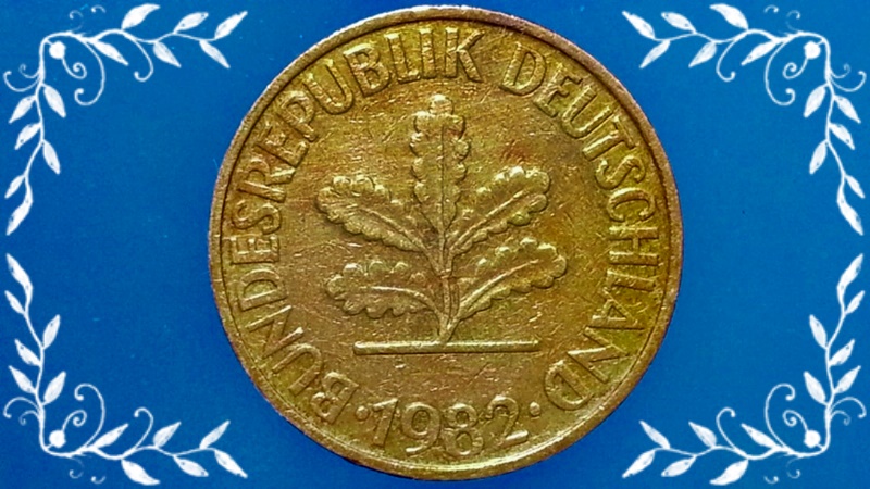 เหรียญ เงินตรา ประเทศ สหพันธ์สาธารณรัฐ เยอรมนี PFENNIG 1982