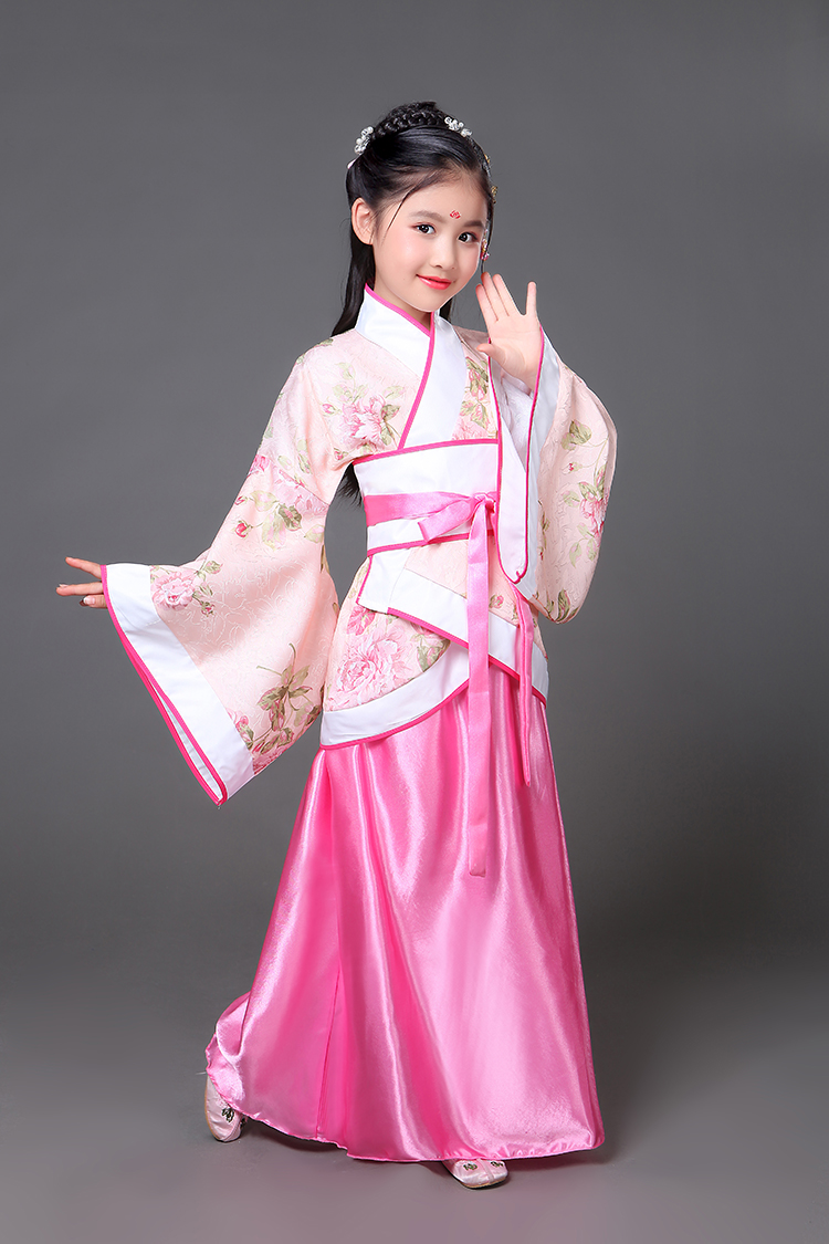 ชุดจีน กี่เพ้า ชุดจีนโบราณ สีชมพู แดง