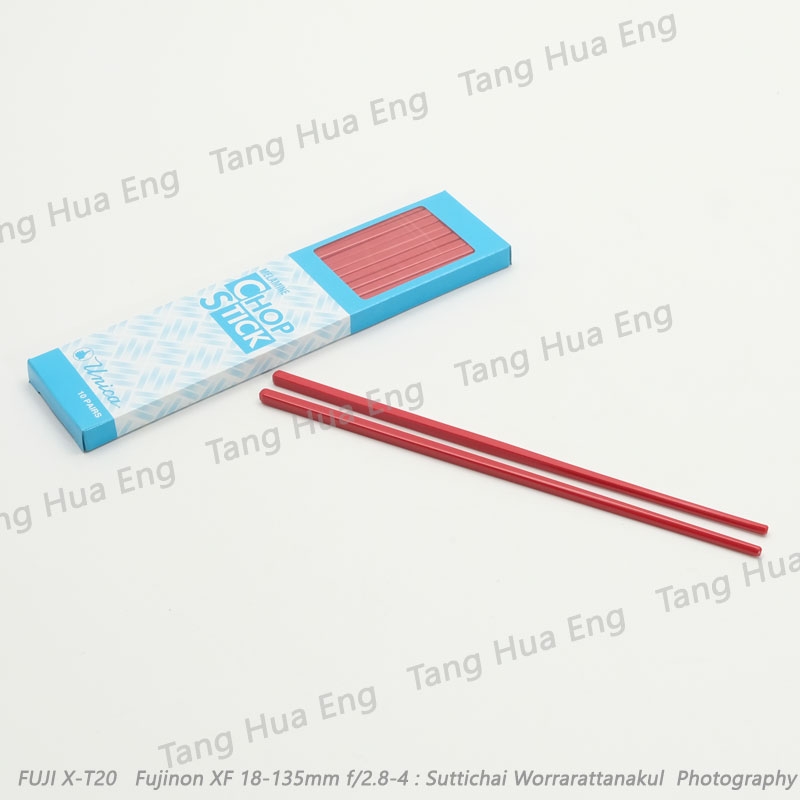 ตะเกียบเมลามิน 9.5 นิ้ว ตรายูนิก้า สีแดง
