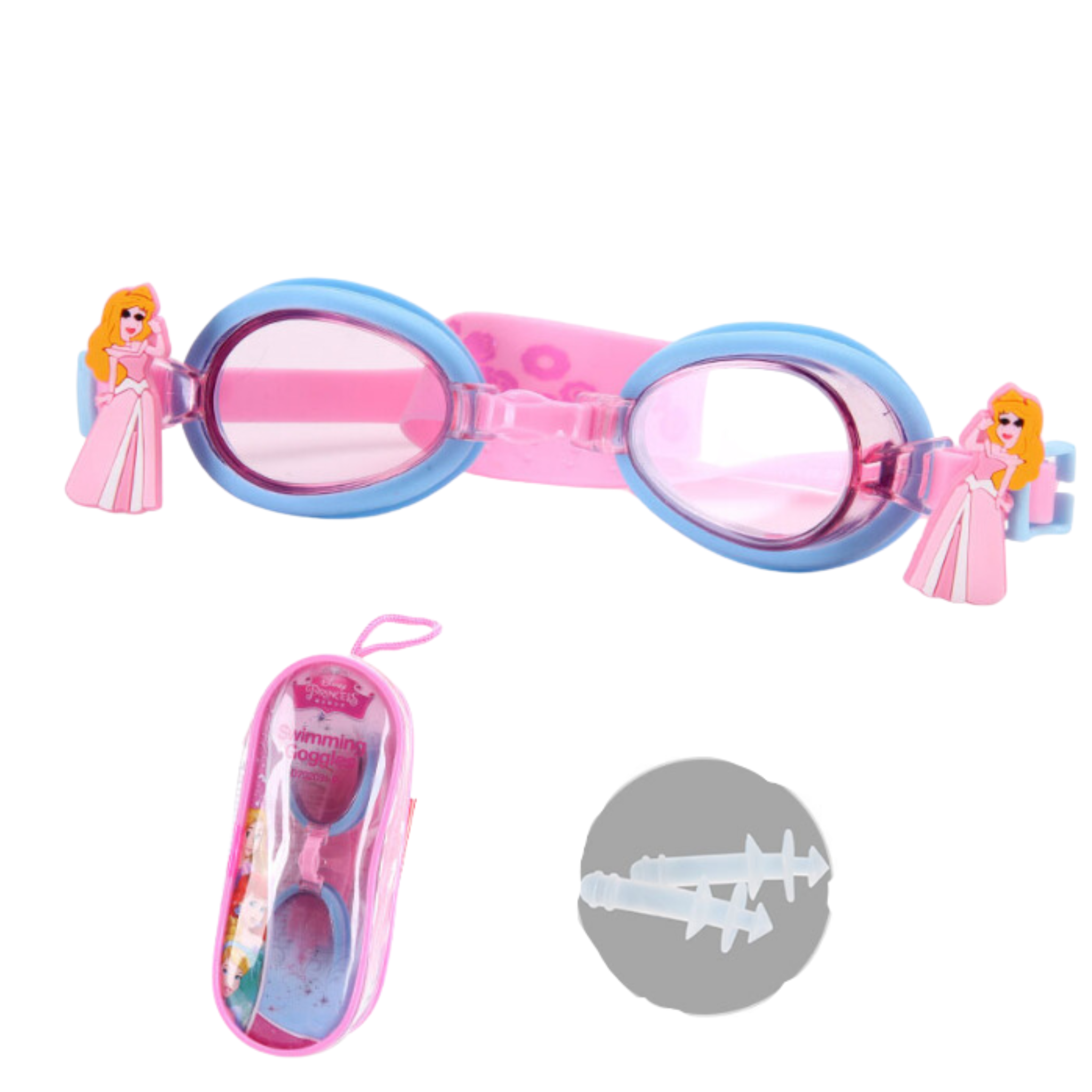 แว่นตาว่ายน้ำเด็ก ผู้หญิง หมวกว่ายน้ำสไปเดอรแมน