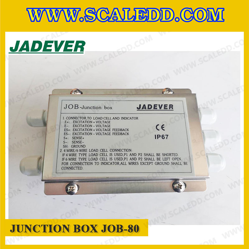 กล่องรวมสัญญาณ Junction Box กล่องรวมสัญญาณเครื่องชั่งน้ำหนัก กล่องรวมสัญญาณแบบ 4 Line Singal Adjustment ยี่ห้อ JADEVER รุ่น JOB-80