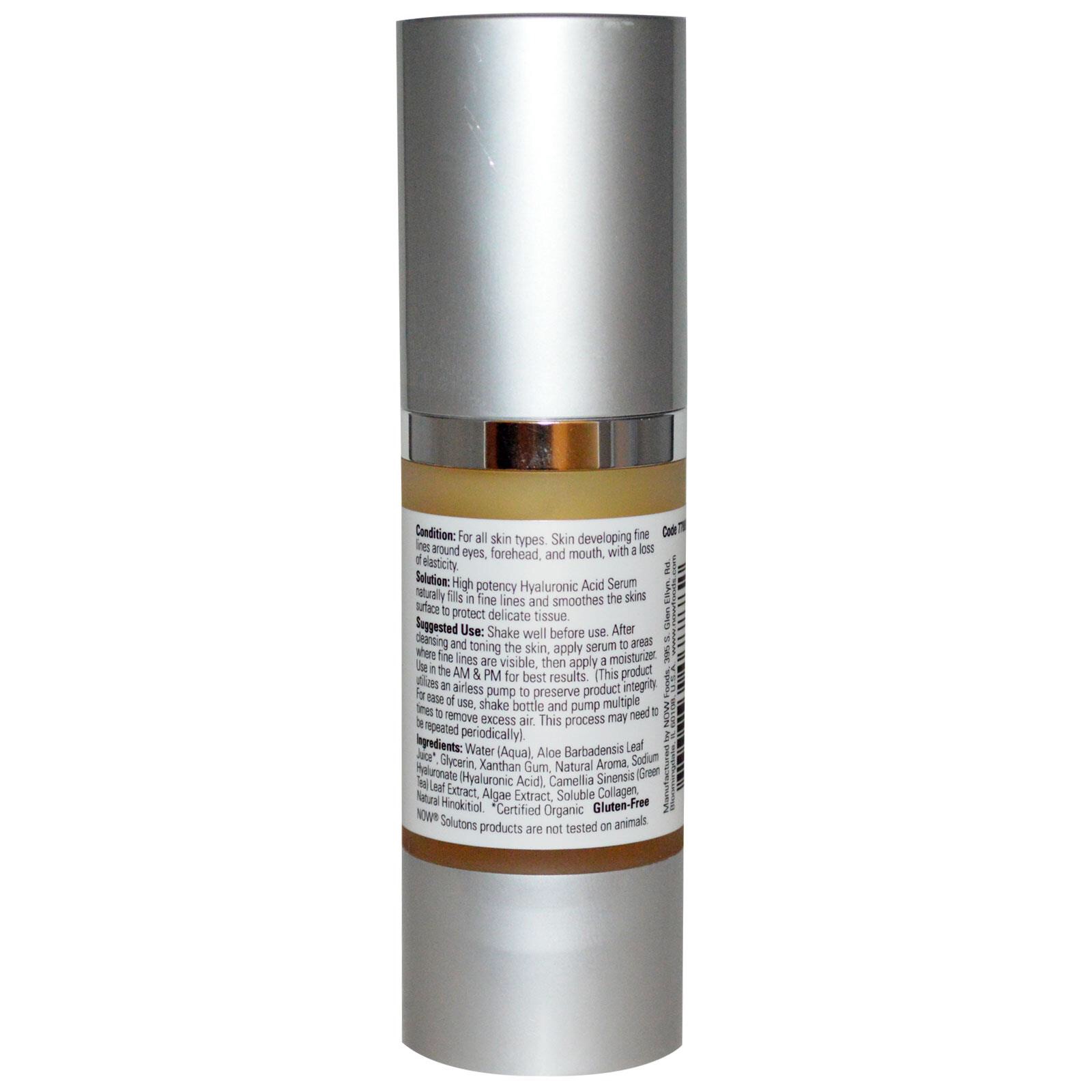 Now Foods,Solutions,Hyaluronic Acid Firming Serum, 1 fl oz (30 ml)เซรั่มช่วยลดเลือนริ้วรอยร่องลึกบริเวณมุมปาก ร่องแก้มและรอบดวงตา ให้เรียบเนียนขึ้นค่ะ