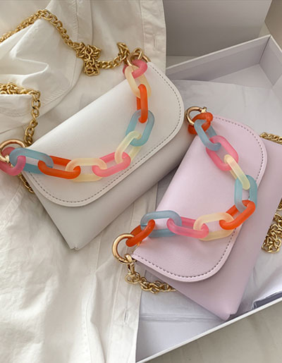 สินค้าพรีออเดอร์ กระเป๋าแฟชั่นใบเล้กน่ารัก มี4สี รหัส PO-BAG-057