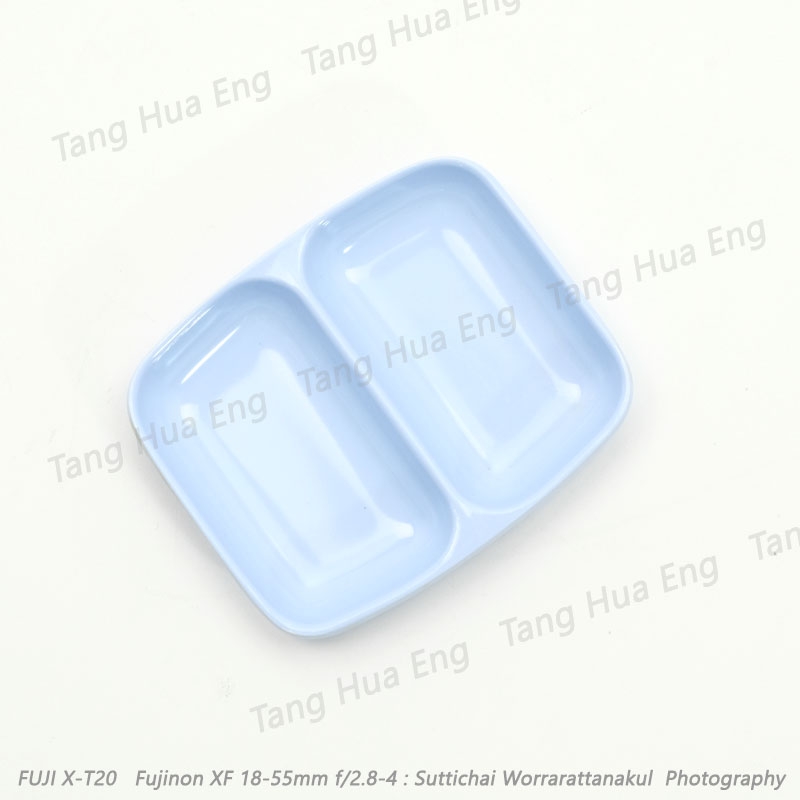 ถ้วยน้ำจิ้ม 2 ช่องซุปเปอร์แวร์ 3.5นิ้ว (D188-3.5 สีครีมขาว )/สีฟ้า