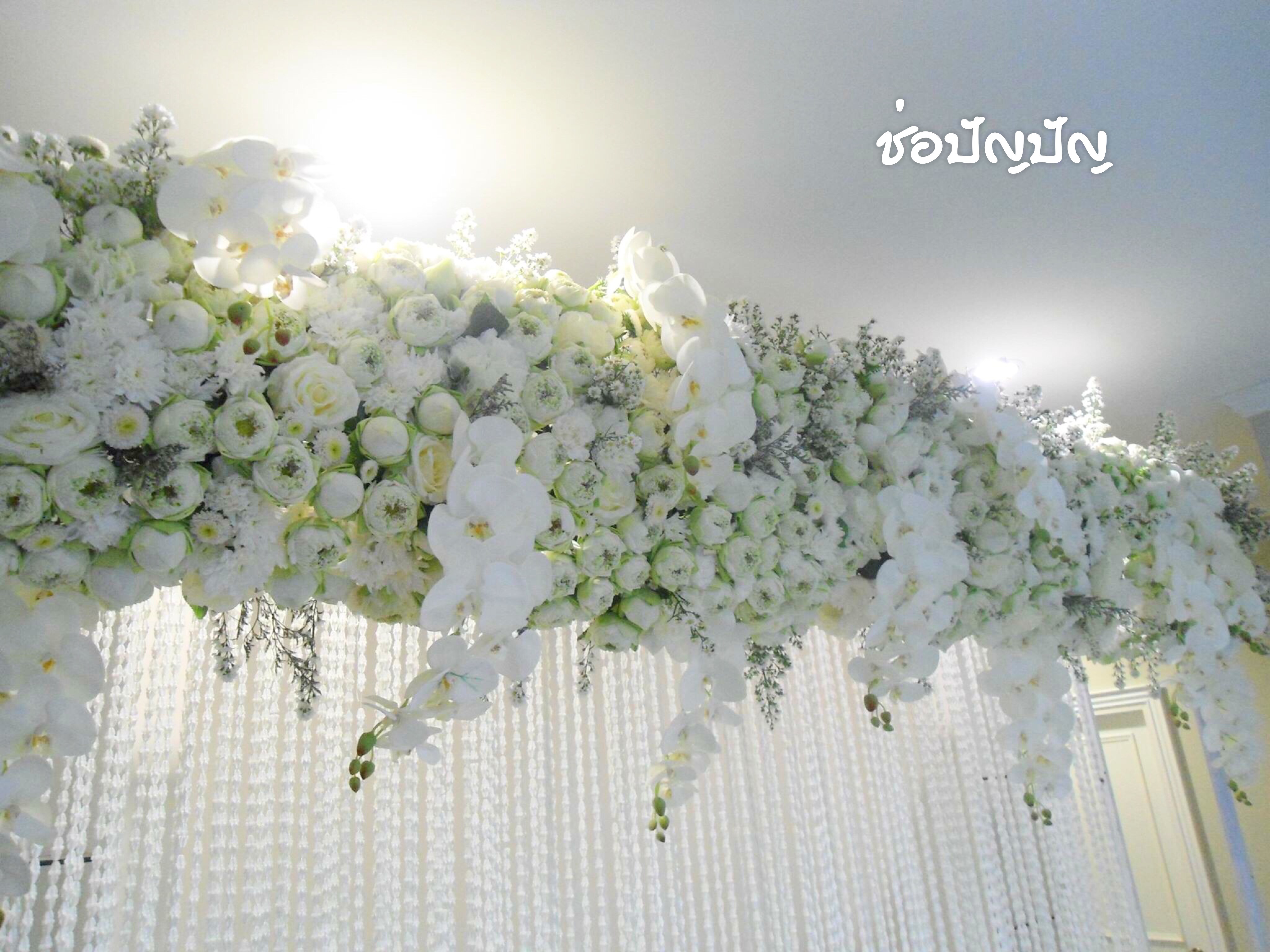 ฉากหลั่งน้ำสังข์+โหลแก้วหลั่งน้ำสังข์+มาลัยขาวเขียว (ส่งงานหมู่บ้านคิดถึง จ.พระนครศรีอยุธยา 25มีนาคม60)