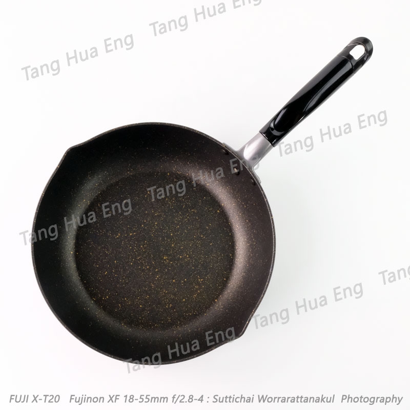 ZEBRA กระทะนอนสติ๊กเคลือบเทฟล่อนลายหินอ่อน Chef Plus IH 28 ซม. ทรงลึก ( Marble ) ตราหัวม้าลาย