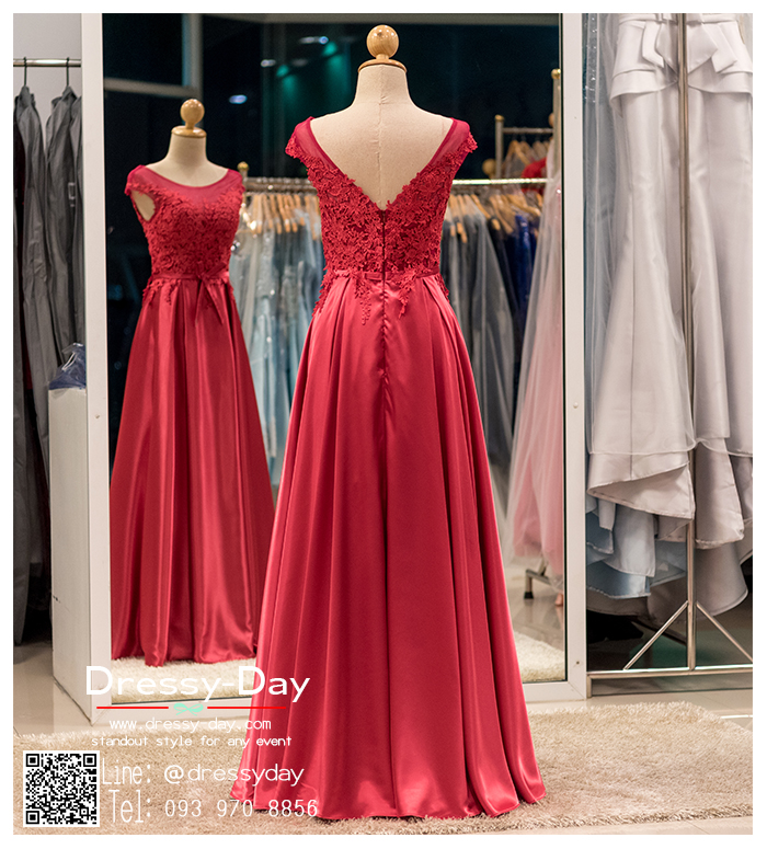 รหัส ชุดราตรี : PF148 ชุดราตรียาวสวยๆ แขนล้ำ ชุดไปงานแต่งไวน์สีเเดงตกแต่งลูกไม้งานสวย ชุดเพื่อนเจ้าสาวประดับโบว์ช่วงเอว คนอ้วนใส่ก็สวยปังมากค่ะ ใส่ไปงานแต่งงานกลางคืน งานเลี้ยง ชุดพิธีกร ชุดเพื่อนเจ้าสาว งานกาล่าดินเนอร์ งานเดินพรหมแดง ใส่ออกงานไหนก็สวย