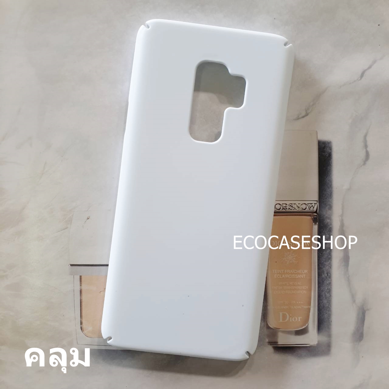 samsungS9 เคสแข็งด้านคลุมรอบ สีขาว (เหมาะสำหรับงานสกรีนความร้อน sublimation)