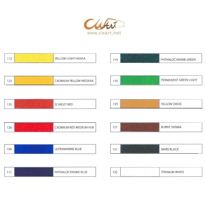 ชุดสีอะคริลิคศิลปากรประดิษฐ์ 12ml 12สี