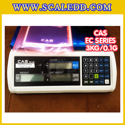 เครื่องชั่งนับจำนวนตั้งโต๊ะ3kg เครื่องชั่งน้ำหนัก3kg เครื่องชั่ง3kg กิโล ตาชั่งนับชิ้นงาน3kg เครื่องชั่งดิจิตอล3kg. ความละเอียด0.1g ยี่ห้อ CAS รุ่น EC (เครื่องชั่งผ่านตรวจรับรอง)