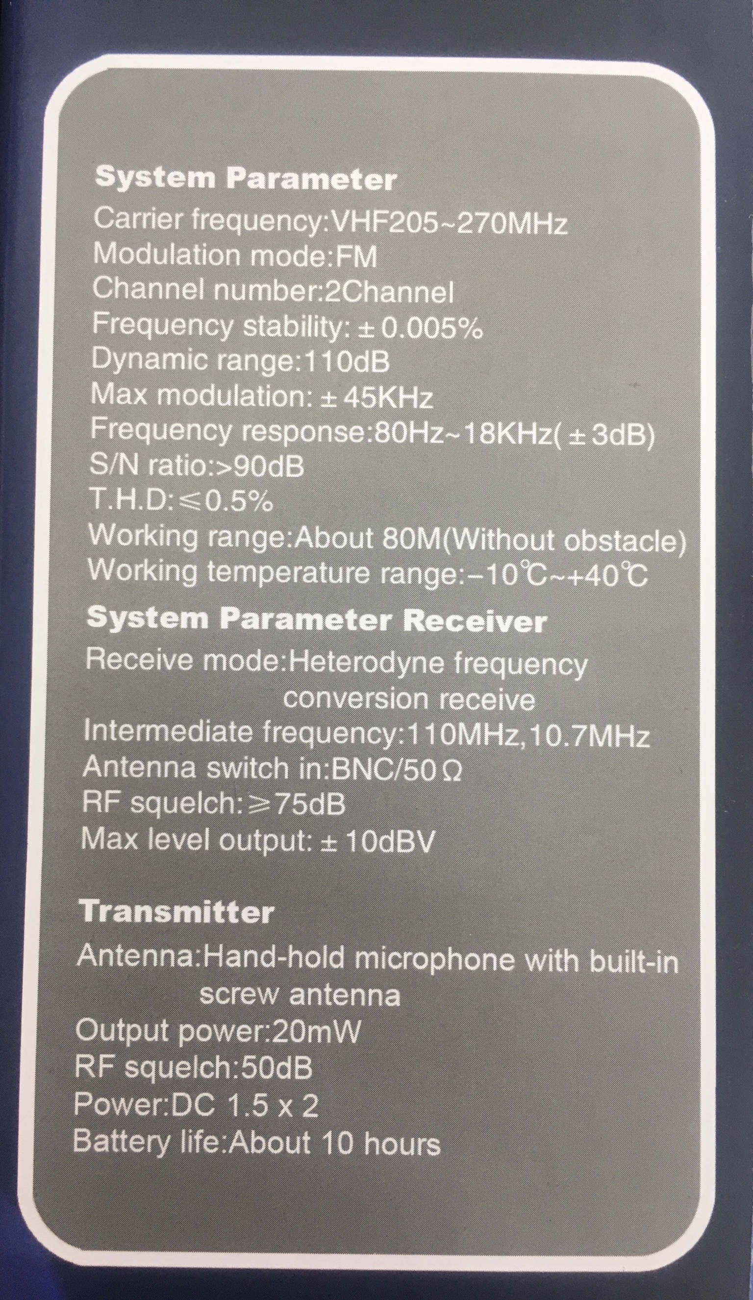 ไมโครโฟนไร้สาย ยี่ห้อ Fanny รุ่น FN-346 (VHF)