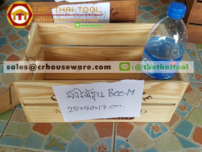 ลังไม้ รุ่น Bee-M รหัส : 005- BOX-BEE-M Wooden crate Bee-M. Code : 005-BOX-BEE-M