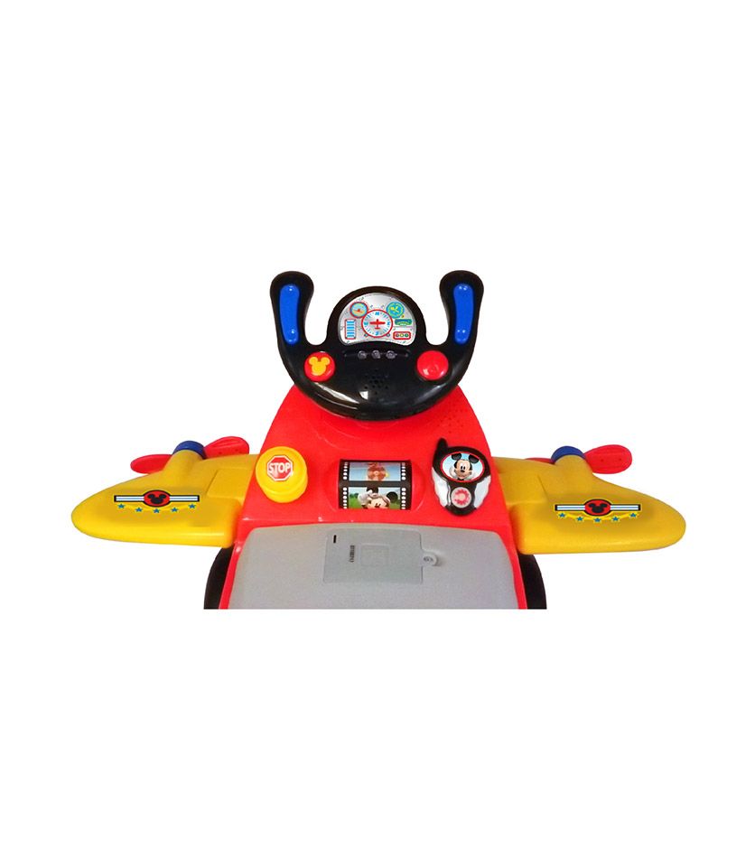 รถขาไถและผลักเดิน Kiddieland Ride On - Mickey รถขาไถ 3 In 1 Activity Plane Ride On