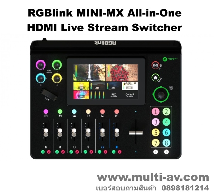 RGBlink MINI-MX All-in-One HDMI Live Stream Switcher รับประกัน 1 ปี มีสินค้าพร้อมส่งในไทย