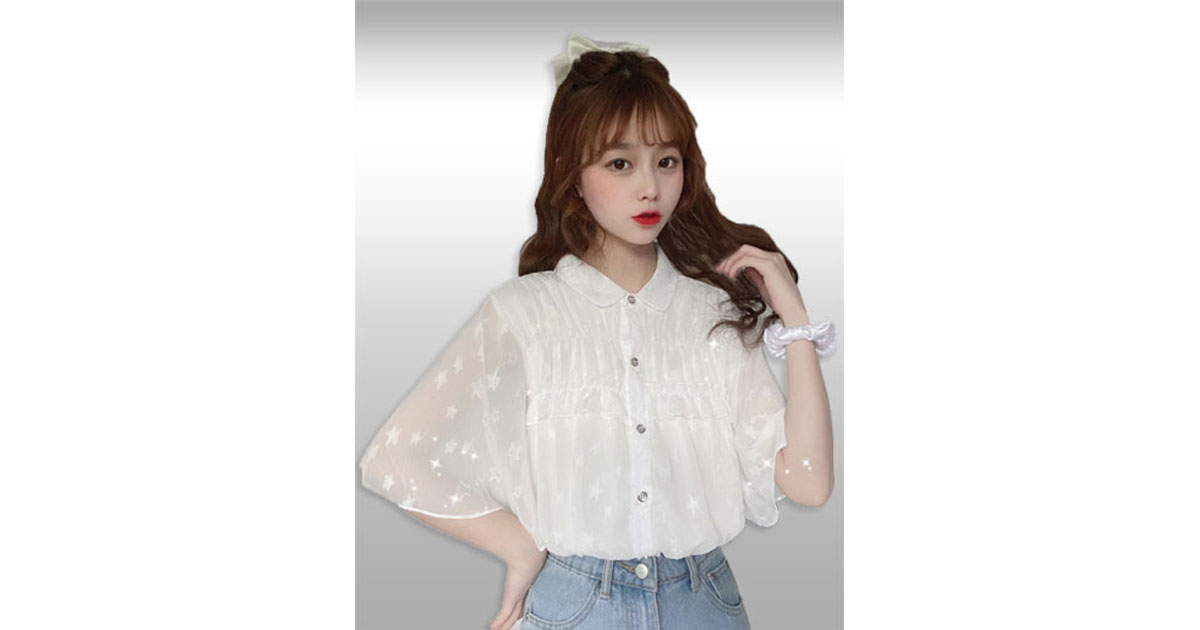เสื้อแฟชั่นสวยหวานสไตล์เกาหลี รหัส 2321