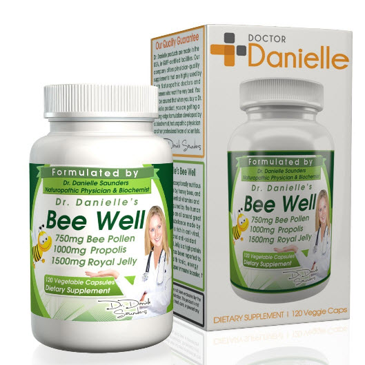 **พร้อมส่ง**DR. DANIELLE’S BEE WELL (ROYAL JELLY 1500MG, PROPOLIS 1000MG, BEEPOLLEN 750MG) IN 4 DAILY CAPSULES (120 CAPSULES) ยอดขายอันดับ 1 ที่อเมริกา