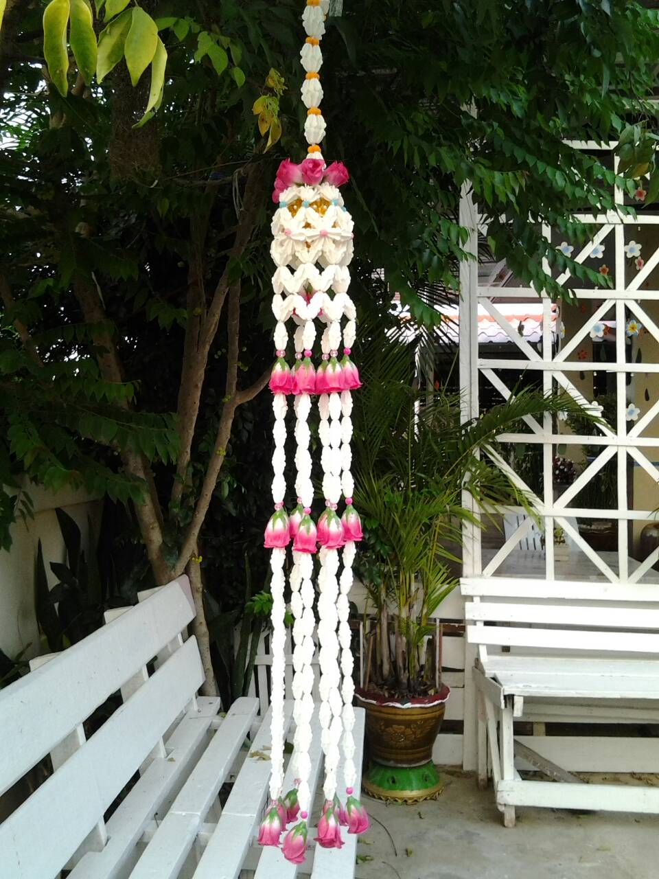 โคมแขวนดอกรัก แบบยาว