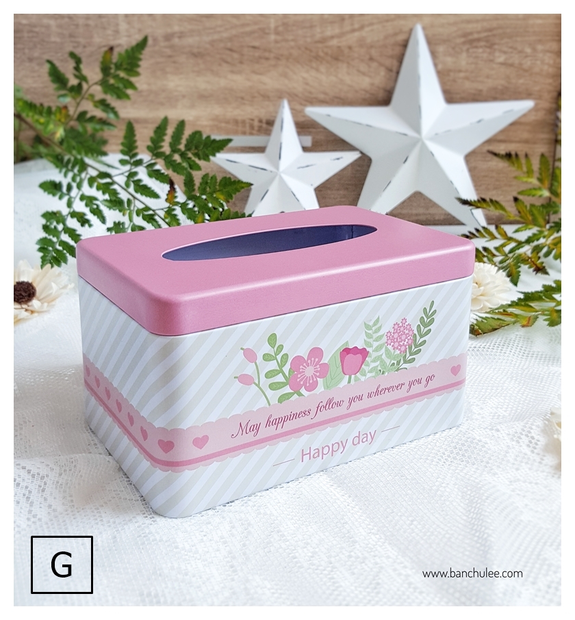 Tin Tissue Box กล่องทิชชู่ งานสังกะสี 17 cm.