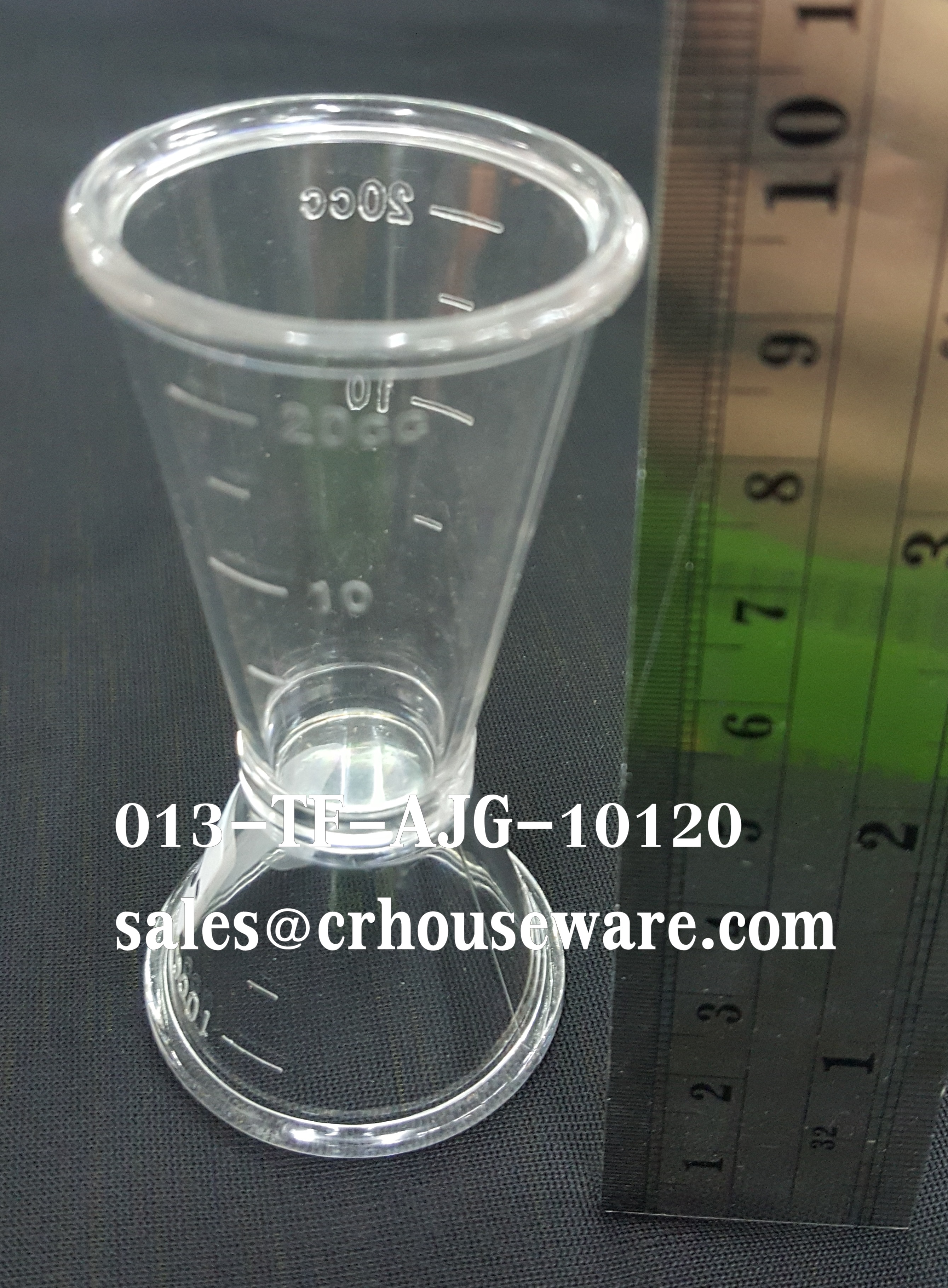 ถ้วยตวงเหล้าอะคริลิก ขนาดเล็ก รหัส 013-TF-AJG-10120 Acrylic jigger small size. Code : 013-TF-AJG-10120