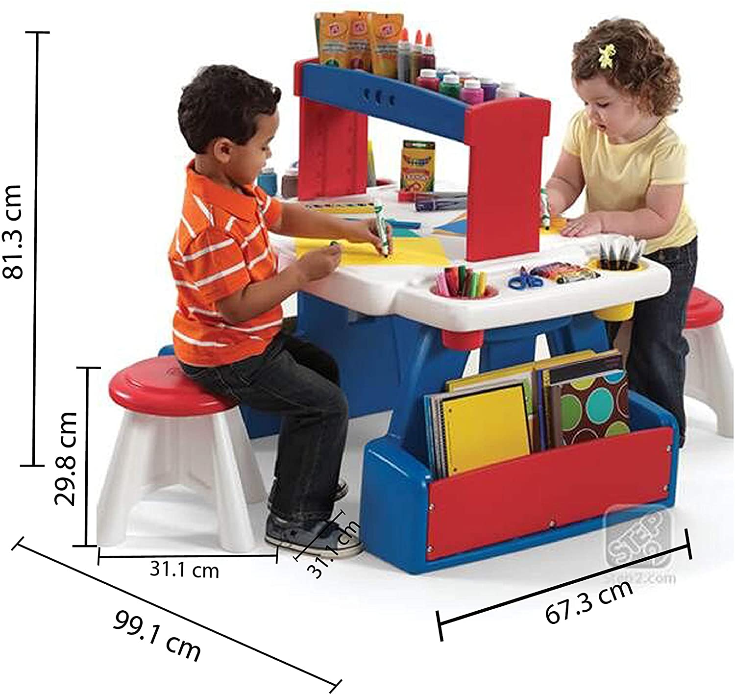 Step2 โต๊ะกิจกรรมเรียนรู้ศิลปะ Creative Projects Table