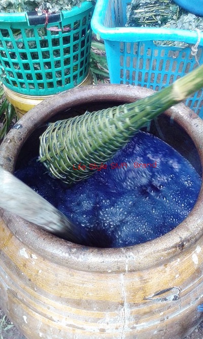 Cotton Shirt -Natural dyes cotton - cotton dyed blue, blue from the tree”ผ้าย้อมสีธรรมชาติ(ผ้าย้อมคราม)