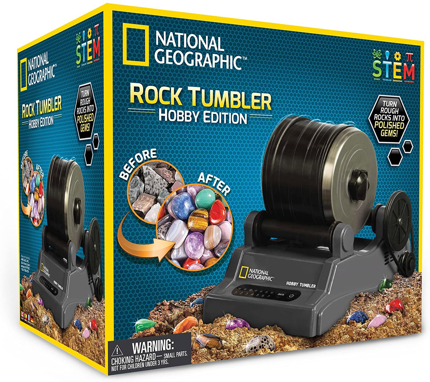 ชุดขัดหินอัญมณี NATIONAL GEOGRAPHIC Hobby Rock Tumbler Kit