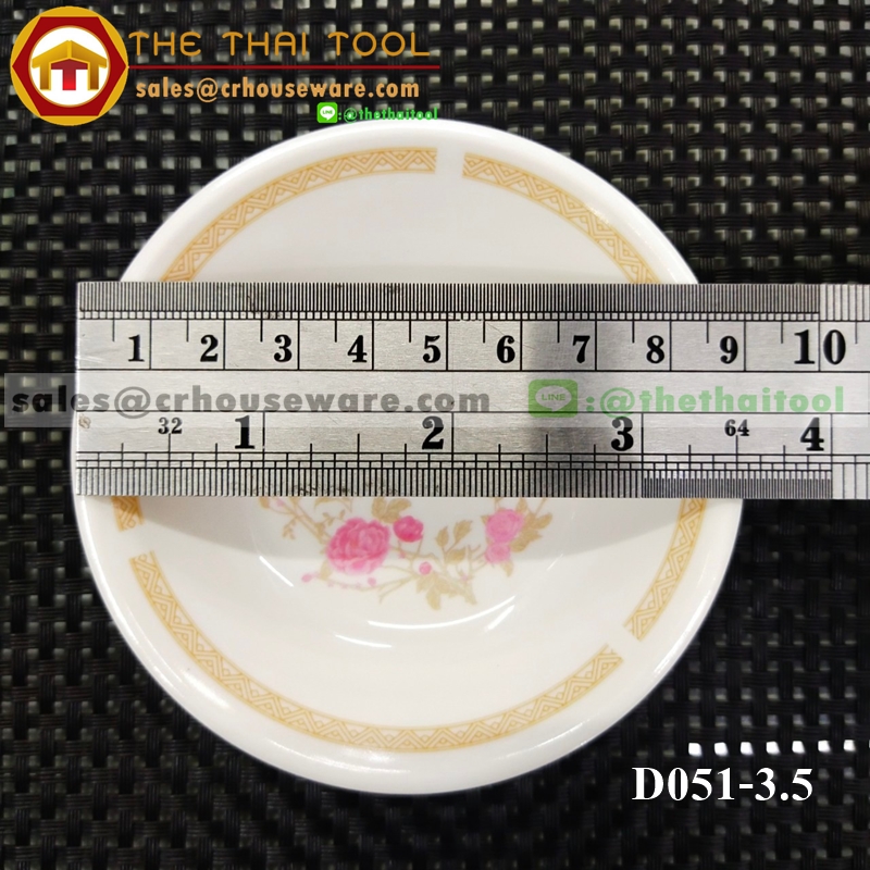 ถ้วยน้ำจิ้มเมลามีน 3.5นิ้ว ลายโรเซ่