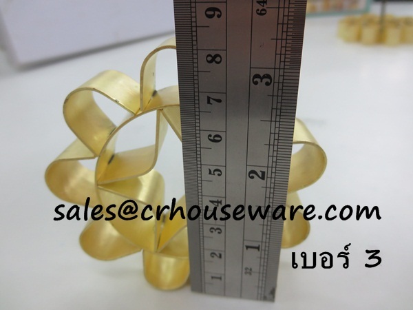 พิมพ์ขนมดอกจอกทองเหลือง เบอร์ 3 Dok Jok brass mold. Code: 016-DJT-8