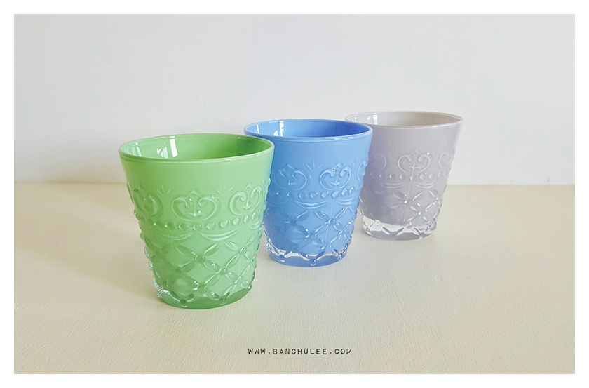 A Set Of 3 Glass Cups แก้วน้ำ เซต 3 ใบ