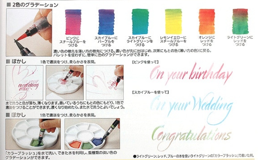 ปากกาพู่กัน Pentel Art Color