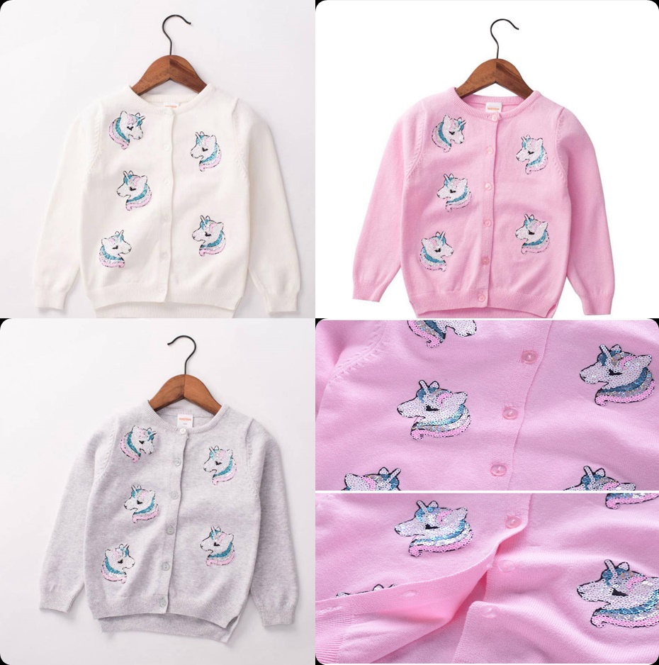 พร้อมส่ง ชุดกันหนาวเด็ก : เสื้อกันหนาว ไหมพรม ยูนิคอน