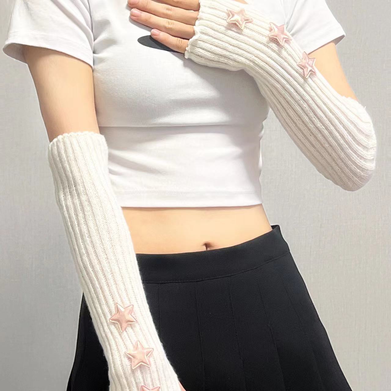 พร้อมส่ง ถุงมือ ปลอกแขน ใส่ได้ทั้งเด็กและผู้ใหญ่