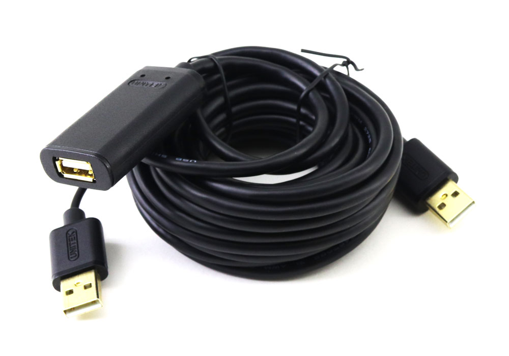 USB2.0 Extension Cable สายต่อยาว USB2.0 แบบมีวงจรขยายในตัว ทำให้สัญญาณวิ่งได้เต็มสปีด ใช้งานได้จริง by Unitek