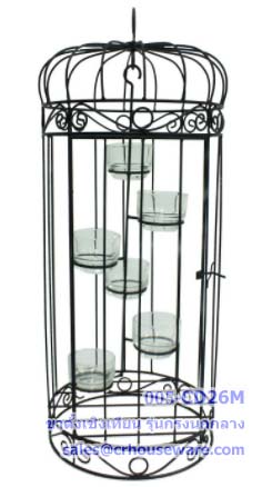 เซตค็อกเทลกรงนกกลาง รวมแก้ว 6 ใบ cocktail set ( birdcage ) with 6 glasses *medium* Code : 005-CD26M