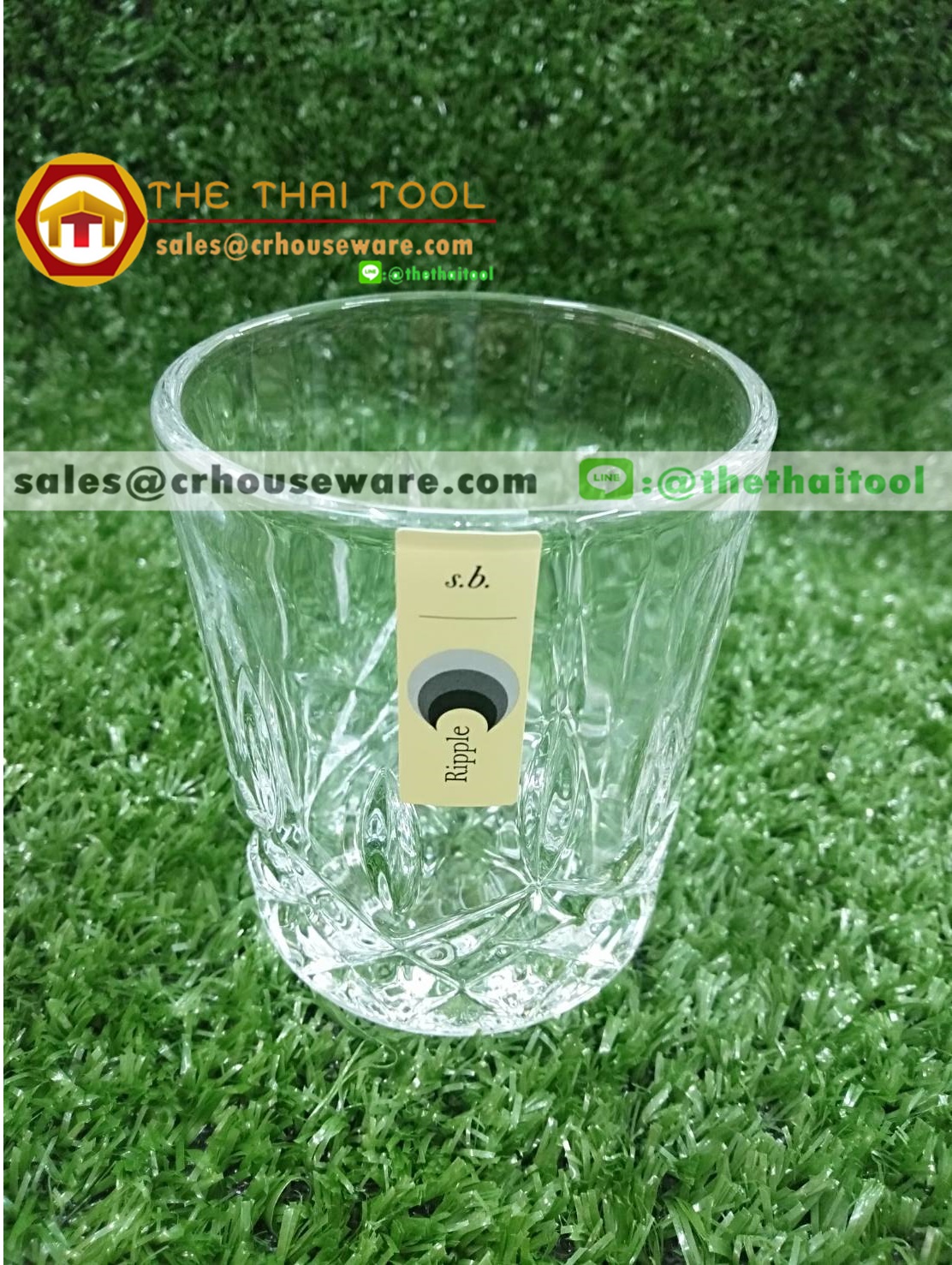 Ripple Mug Glass 218 ml. รหัส 011-RJ99RO08,แก้วเหล้าประกายเพชร