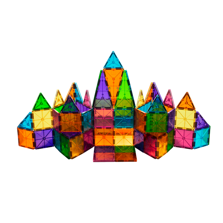ตัวต่อแม่เหล็ก MAGNA-TILES Magnatiles Clear Colors 74pc Set