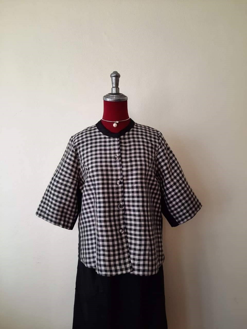 SIVAREE Upcycling Lifestyle 1 /Thai Silk Recycle ฟ้า,ชมภู่,ดำ Free Size